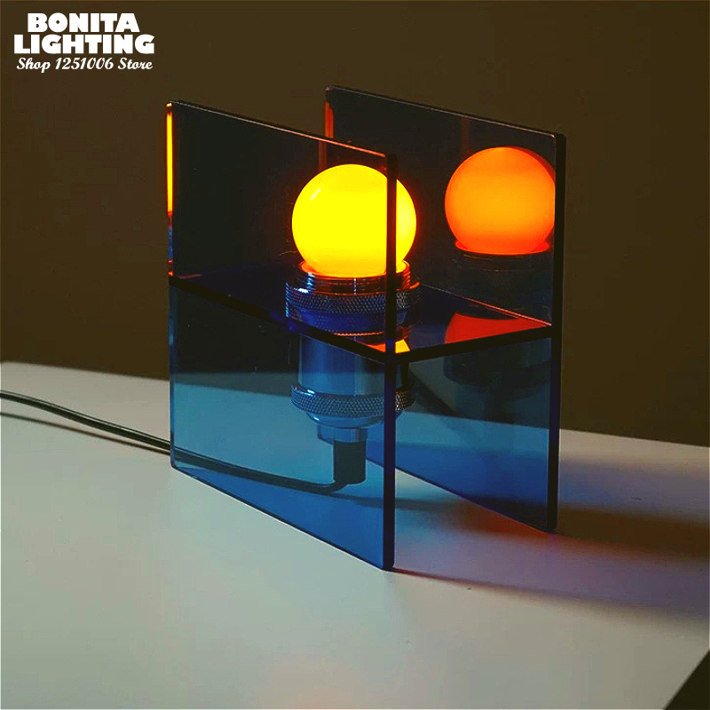 Lighting Decor Sunrise - Geometric Acrylic Table Lamp Modern Minimalist