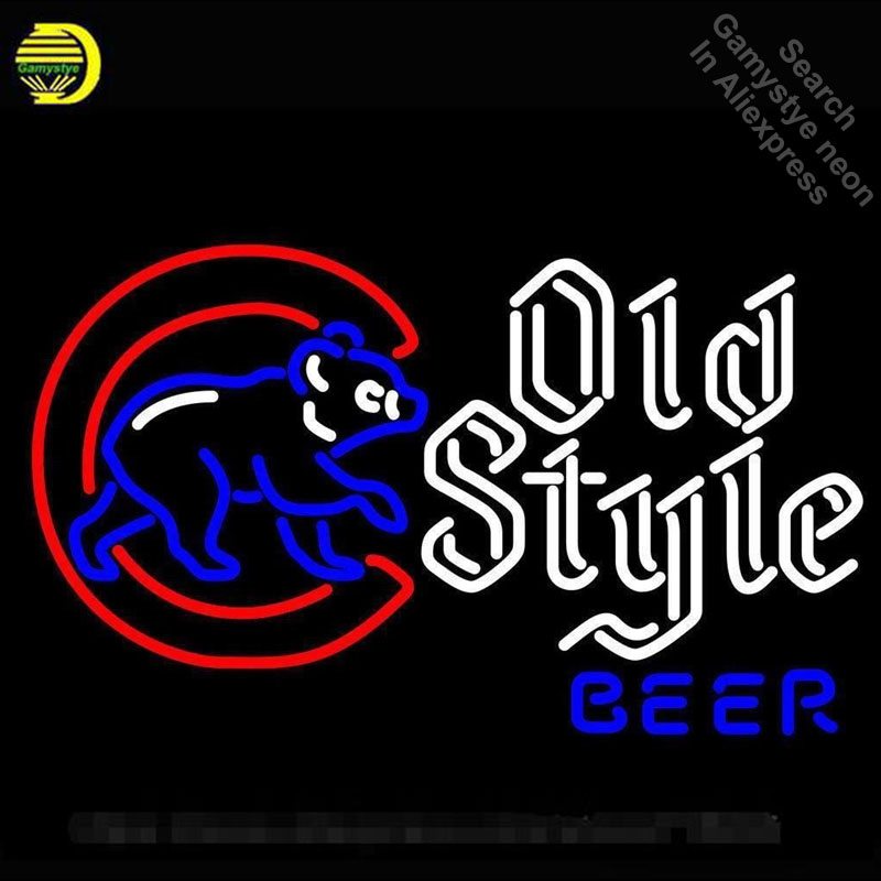 Union Lighting & Decor Hours - Unions Cubs O Style Neon Sign