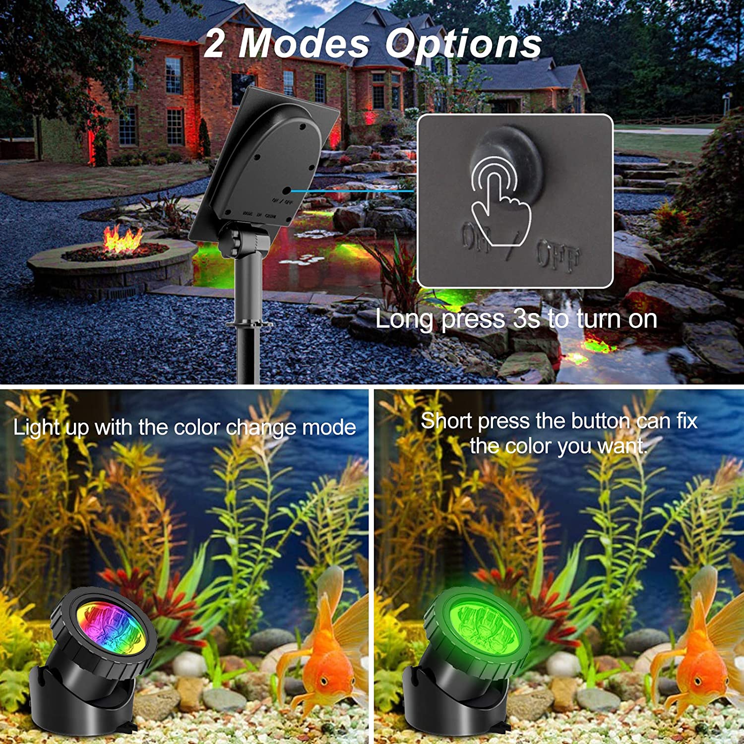 Solar Underwater Lights Outdoo - Lighting Decor Sunrise recension och pris