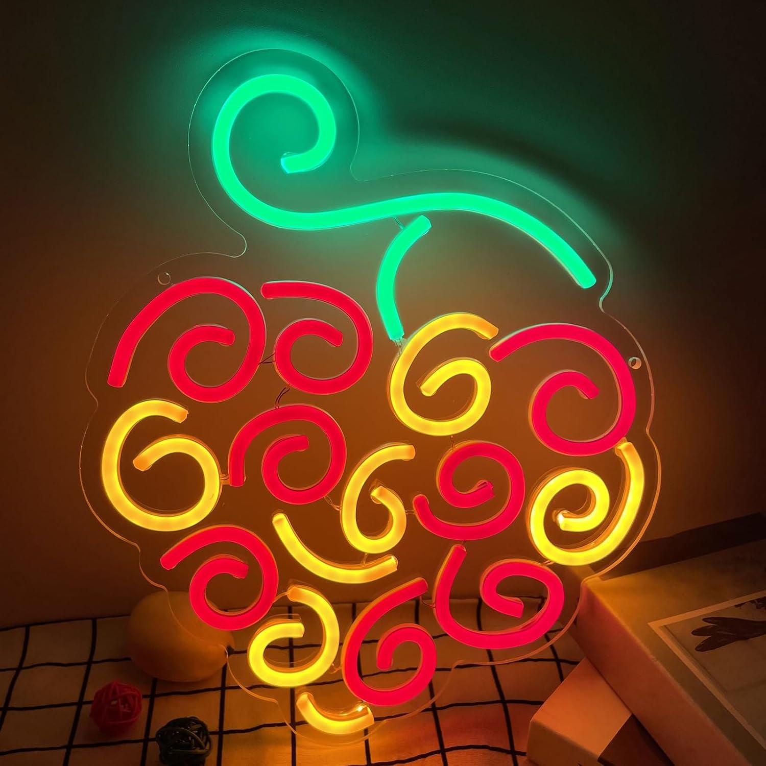 Cyber Fruit Neon Sign USB Dimm - Led Lighting Wall Decor recension och pris