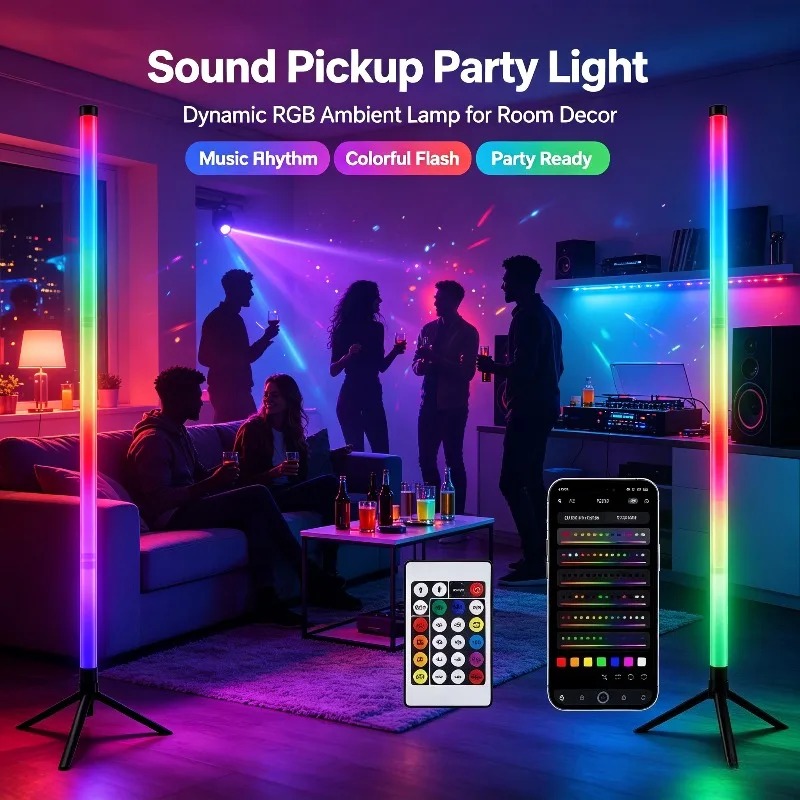 2 Pack RGB LED Corner Floor La - Decor Lighting Floor Lamps recension och pris
