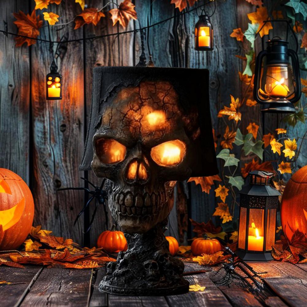 Halloween Lava Stone Skull Lam - Unique Lighting Decor recension och pris