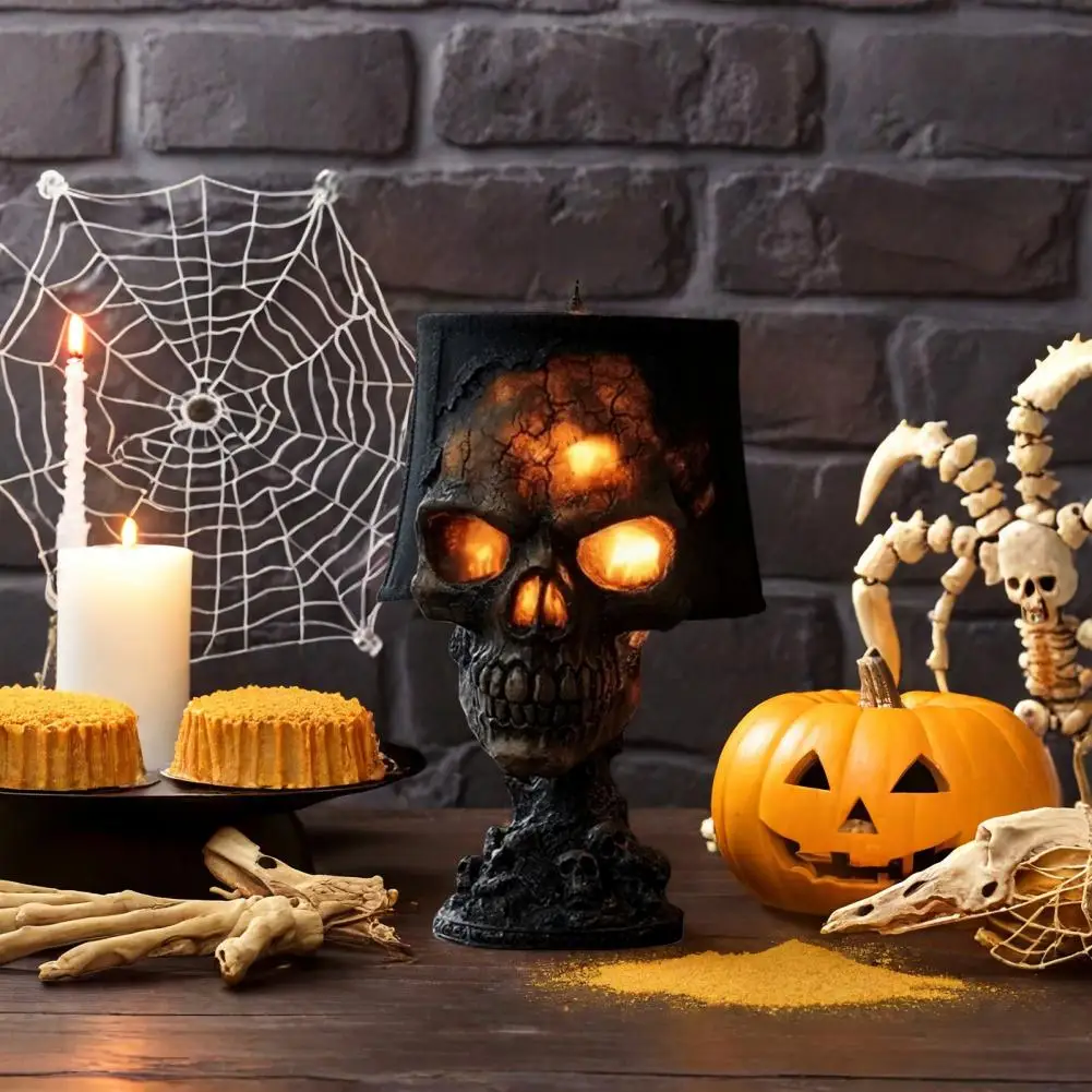 Halloween Lava Stone Skull Lam - Unique Lighting Decor recension och pris
