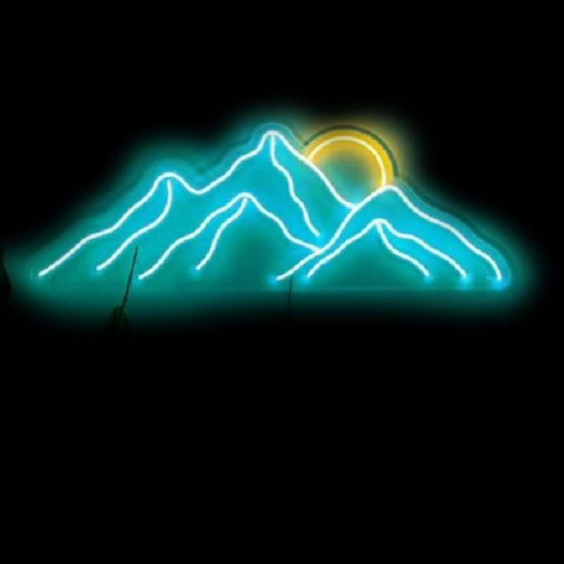 Neon Sign Mountain Neon Signs  - Lighting Decor Sunrise recension och pris