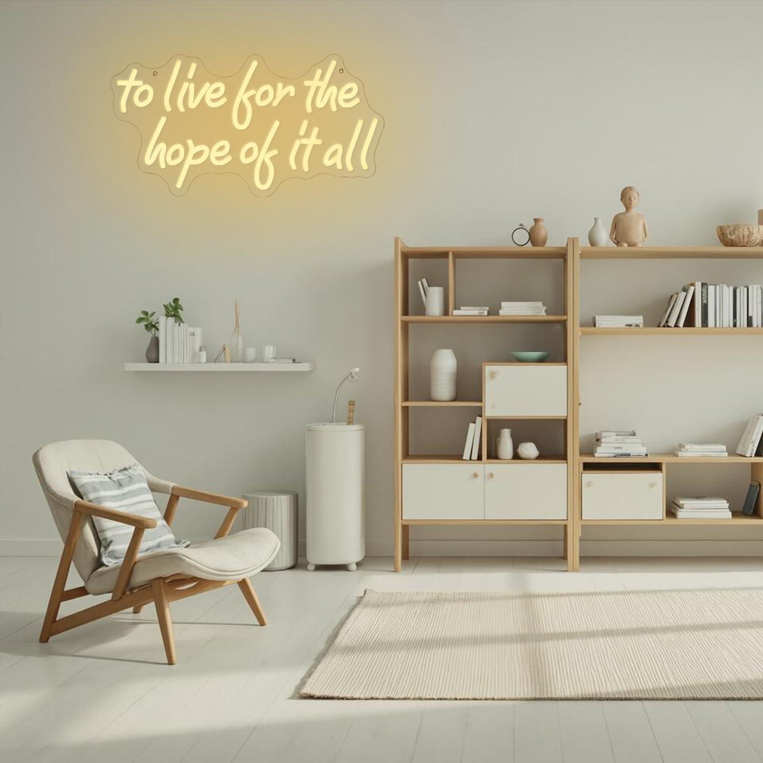 To Live For The Hope Of It All - Led Lighting Wall Decor recension och pris