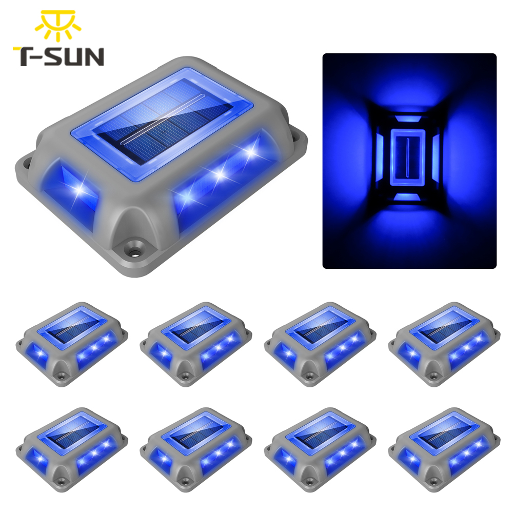 8PC Blue Light Solar Light Out - Lighting Decor Sunrise recension och pris