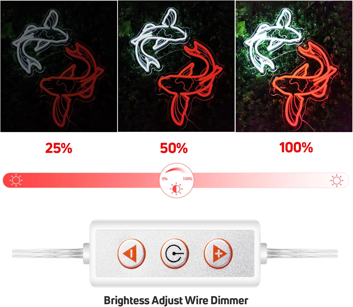 Koi Fish Neon Sign USB LED Neo - Japanese Lighting Decor recension och pris