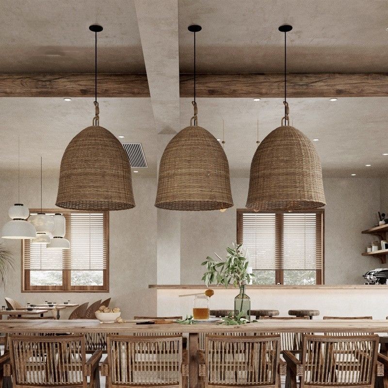 Wabi-Sabi Rattan Pendant Light - Japanese Lighting Decor recension och pris