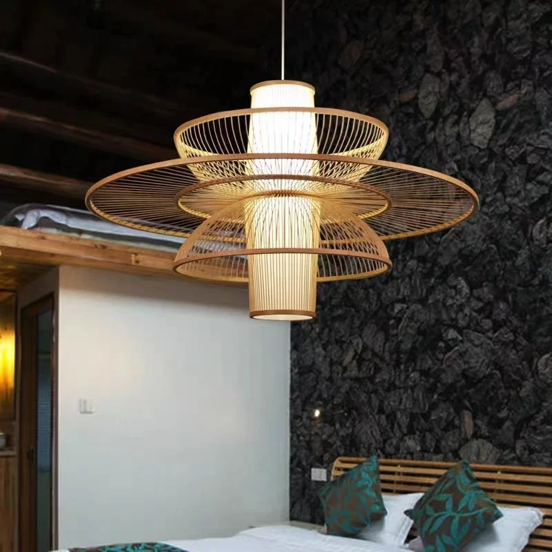 Rural Handmade Bamboo Weaving  - Japanese Lighting Decor recension och pris