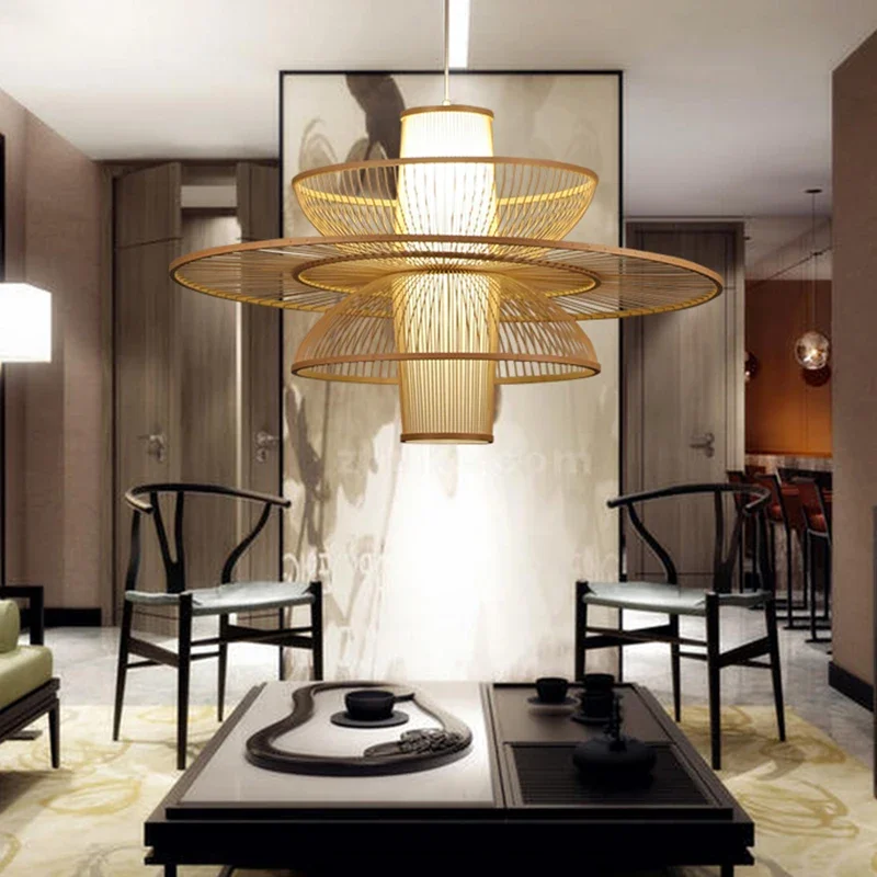 Rural Handmade Bamboo Weaving  - Japanese Lighting Decor recension och pris