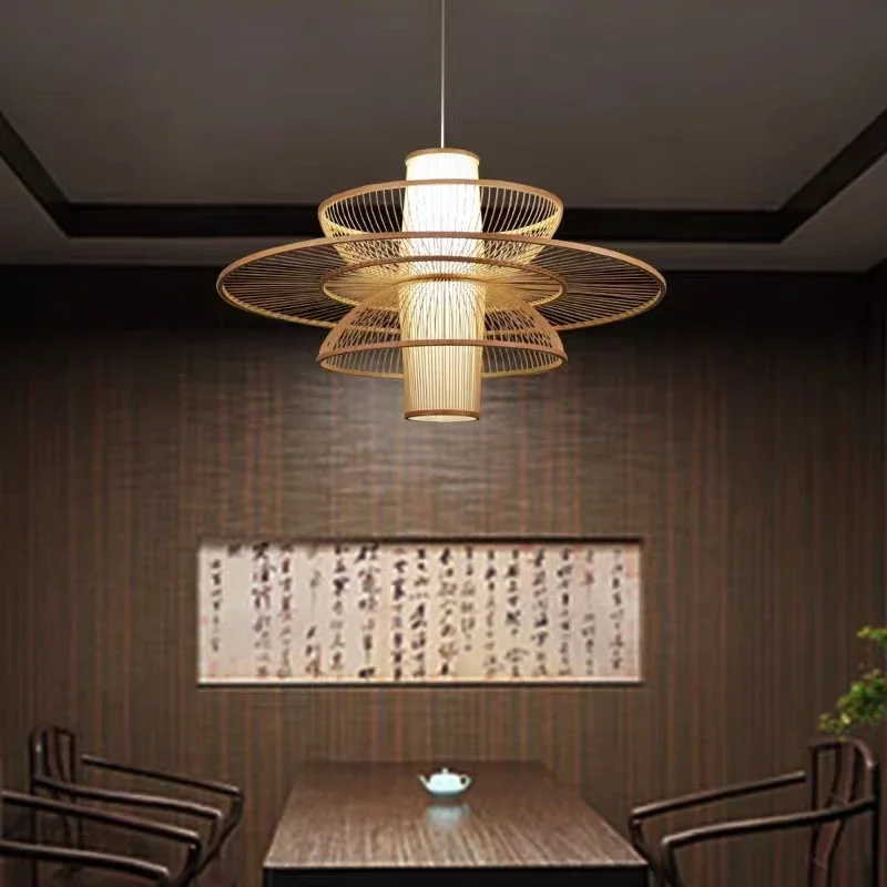Rural Handmade Bamboo Weaving  - Japanese Lighting Decor recension och pris