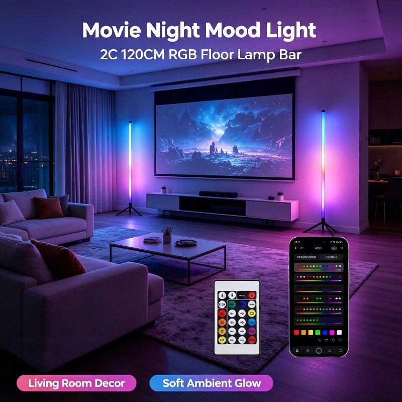2 Pack RGB LED Corner Floor La - Decor Lighting Floor Lamps recension och pris
