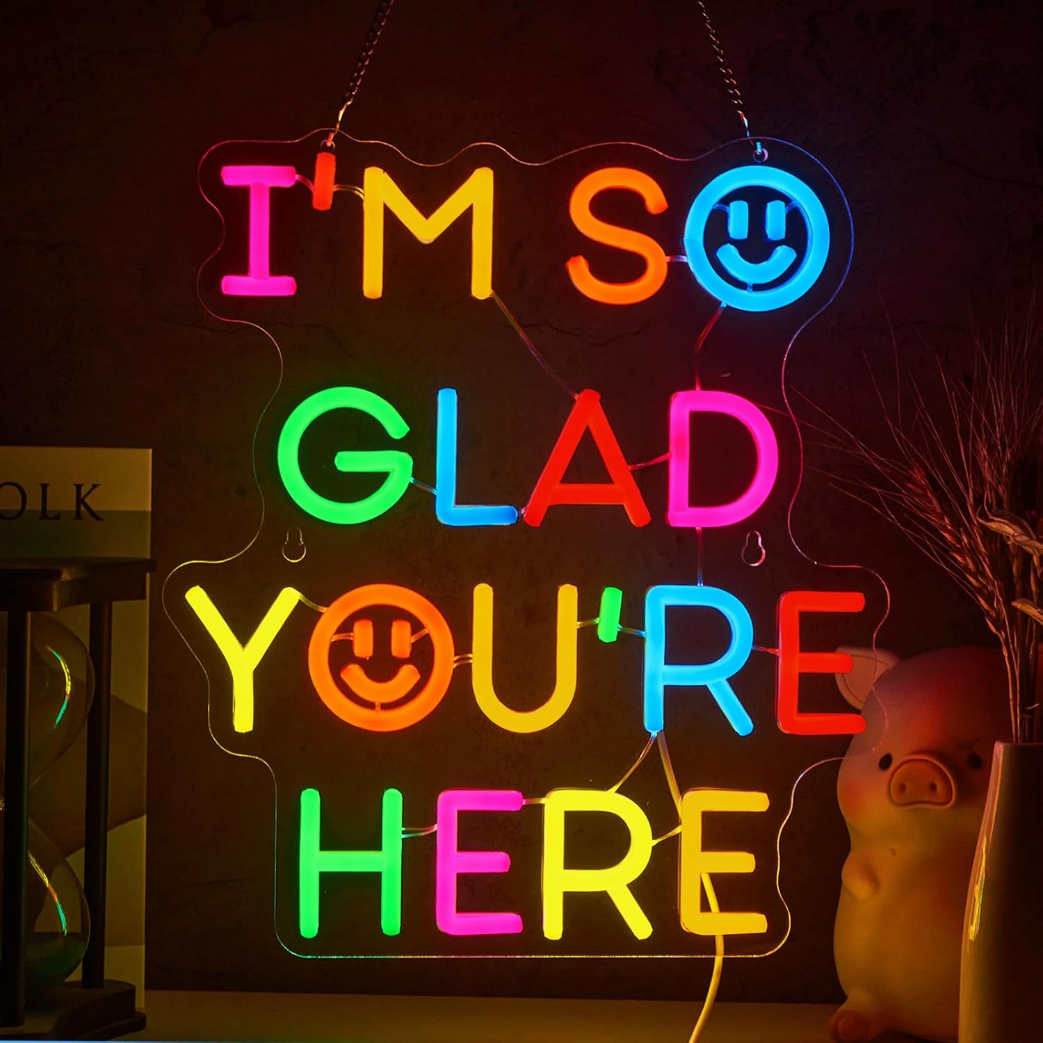  I'm So Glad You‘re Here Neon - Led Lighting Wall Decor recension och pris
