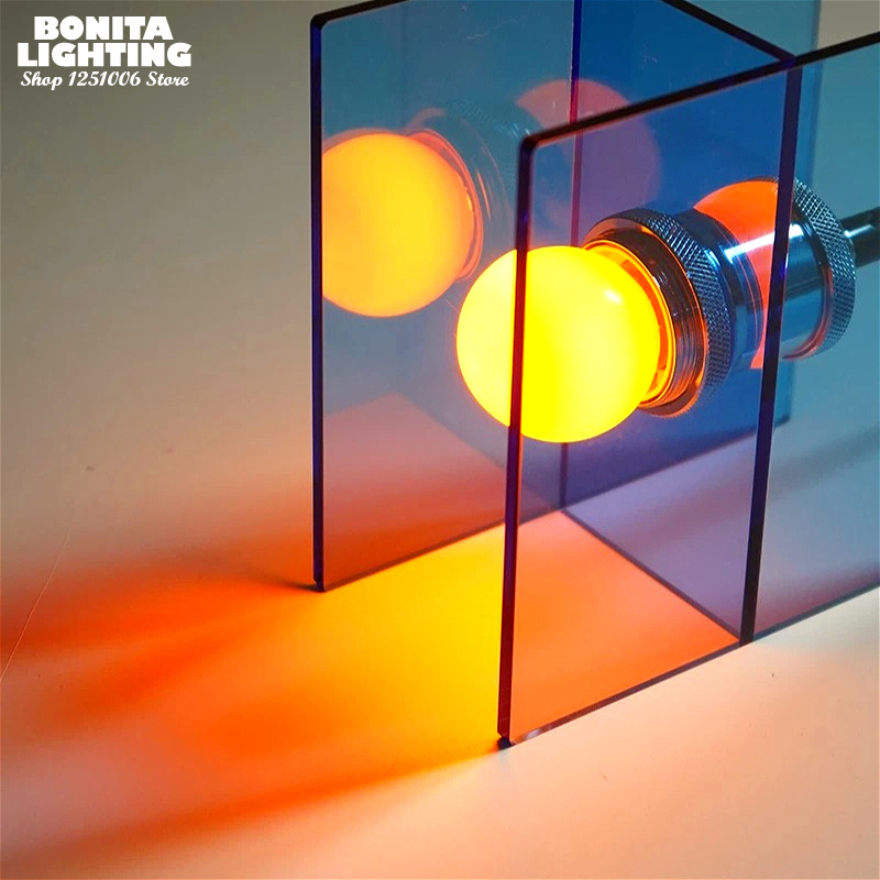 Geometric Acrylic Table Lamp M - Lighting Decor Sunrise recension och pris