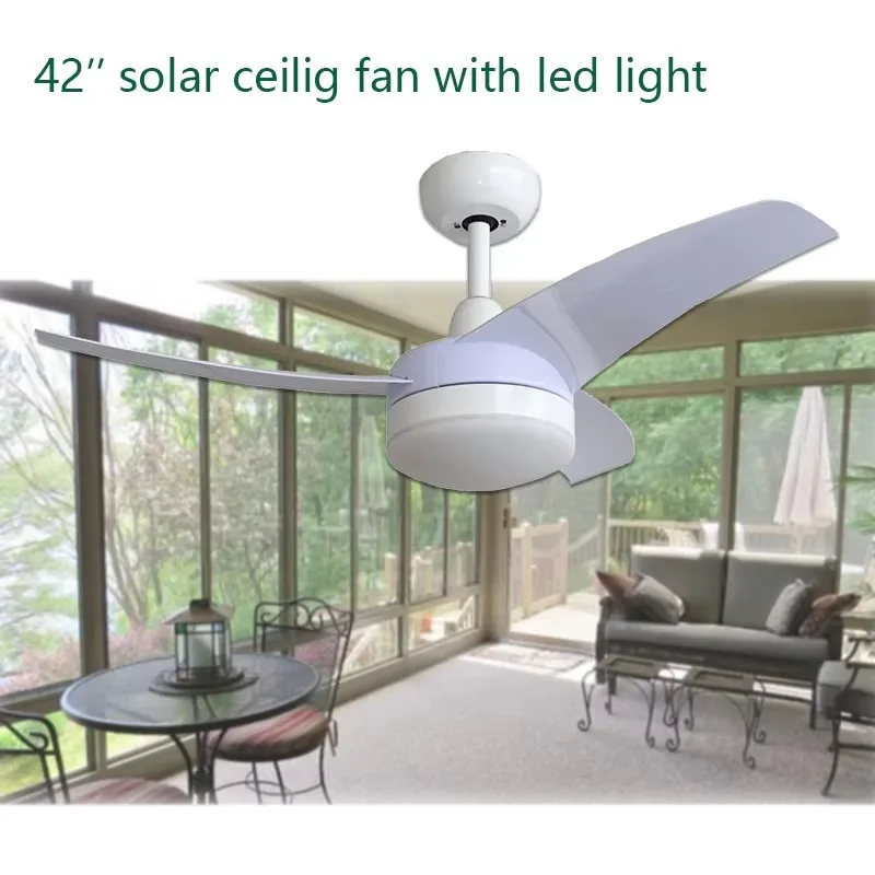 42'' Solar Ceiling Fan with LE - Homestead Lighting & Decor Oconomowoc recension och pris