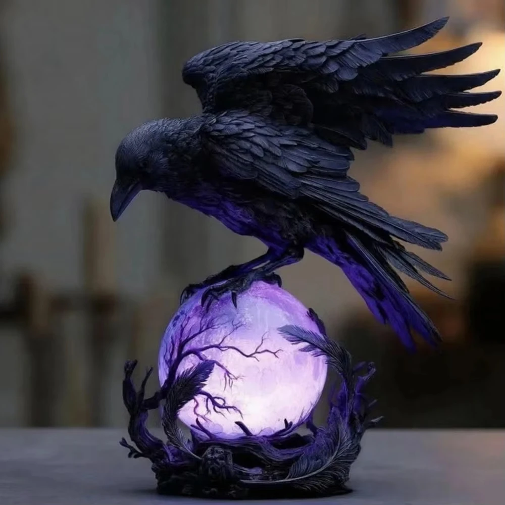Creative Gothic Raven LED Lamp - Unique Lighting Decor recension och pris
