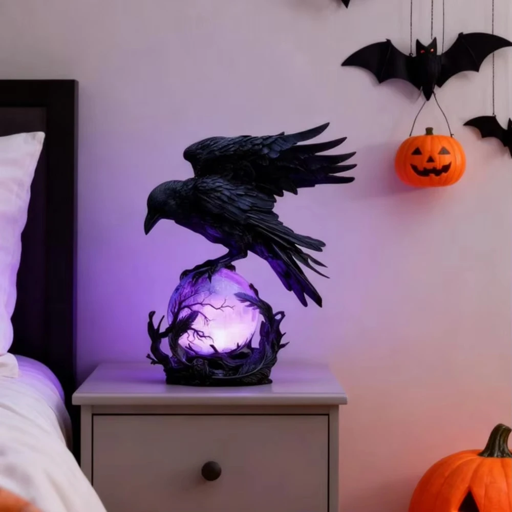 Creative Gothic Raven LED Lamp - Unique Lighting Decor recension och pris