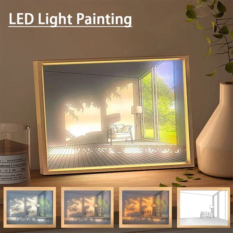 Decorative LED Light Painting  - Lighting Room Decor Photo recension och pris