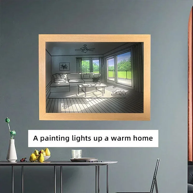 Decorative LED Light Painting  - Lighting Room Decor Photo recension och pris