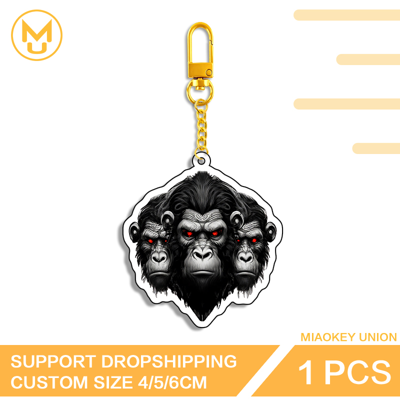 Three Chimpanzee Heads Keyring - Union Lighting & Decor Hours recension och pris
