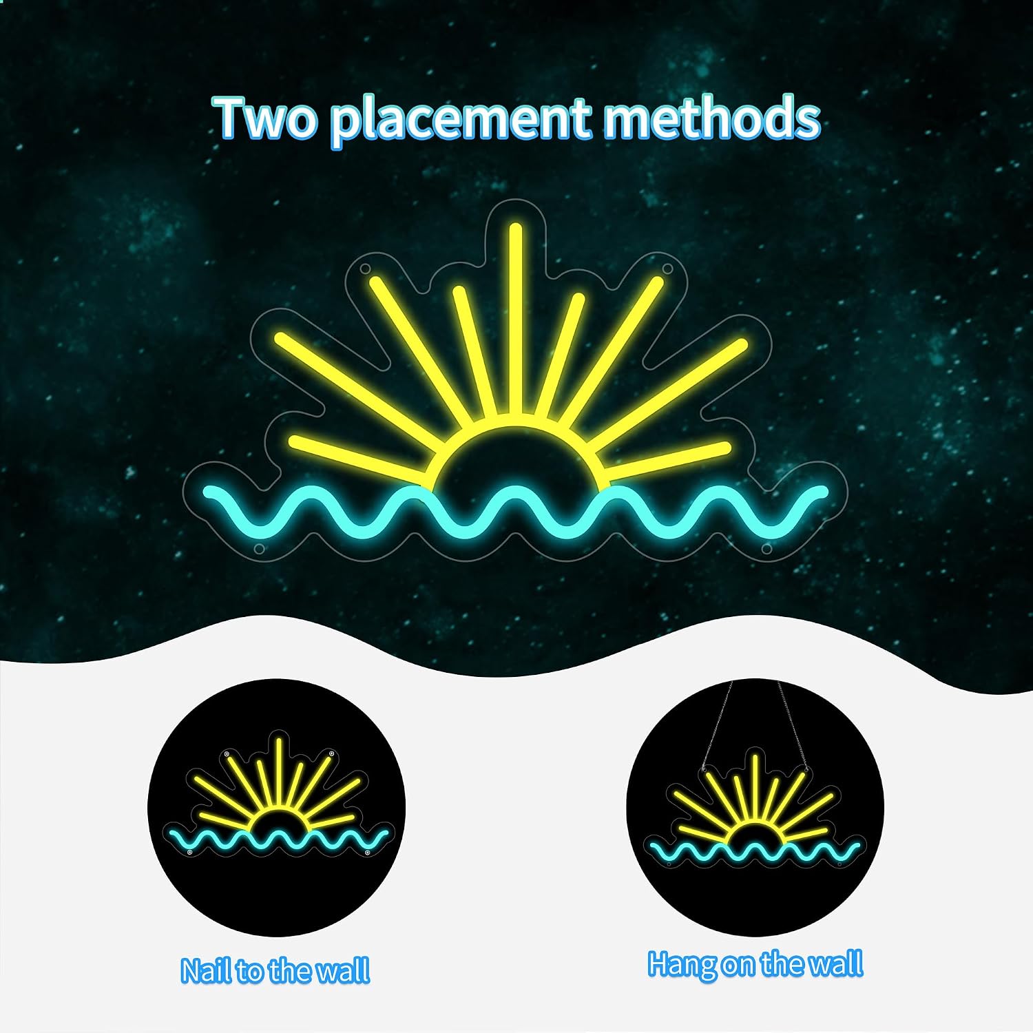 Sunrise Ocean Wave Neon Sign U - Lighting Decor Sunrise recension och pris