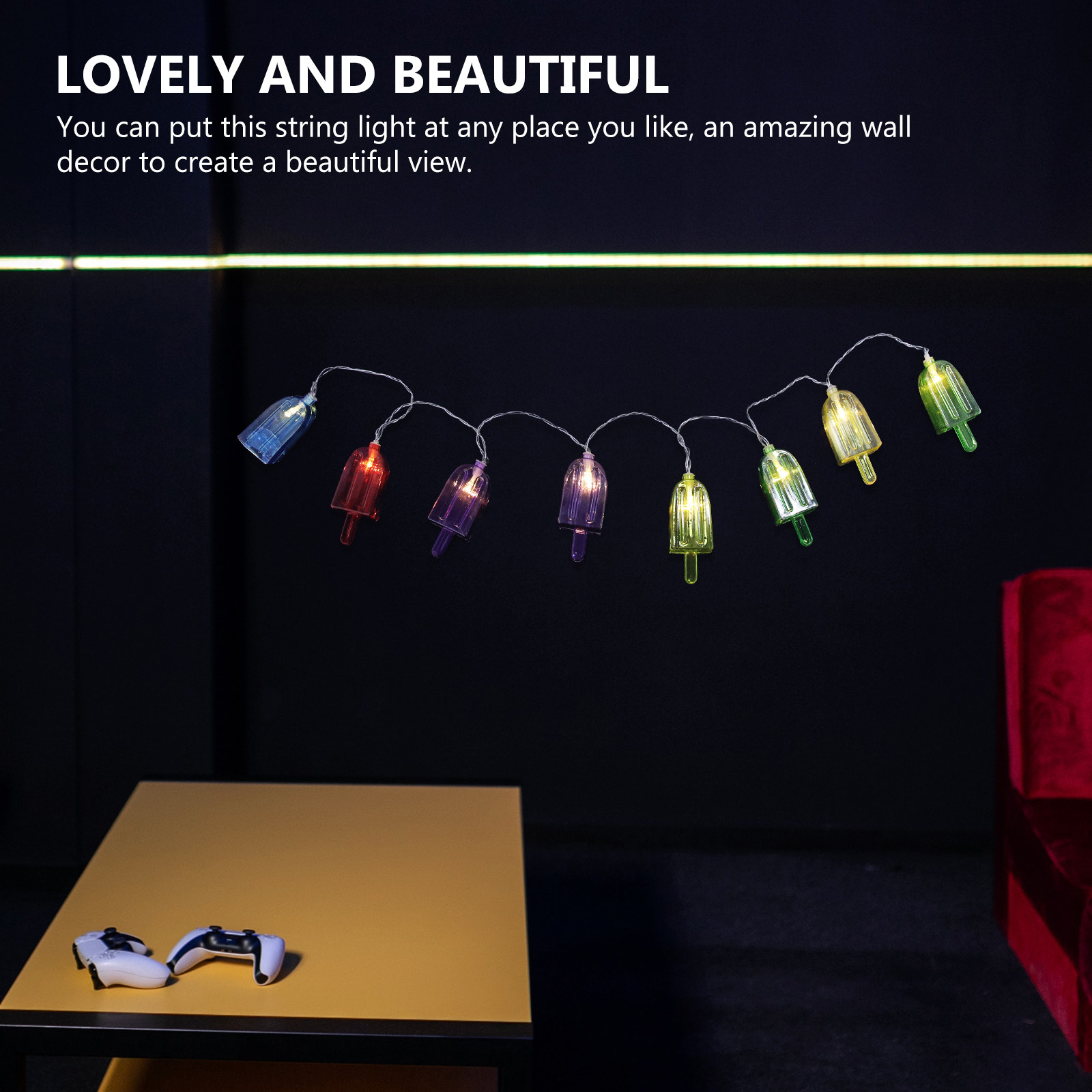 Ice Cream Lights String Light  - Lighting Room Decor Photo recension och pris