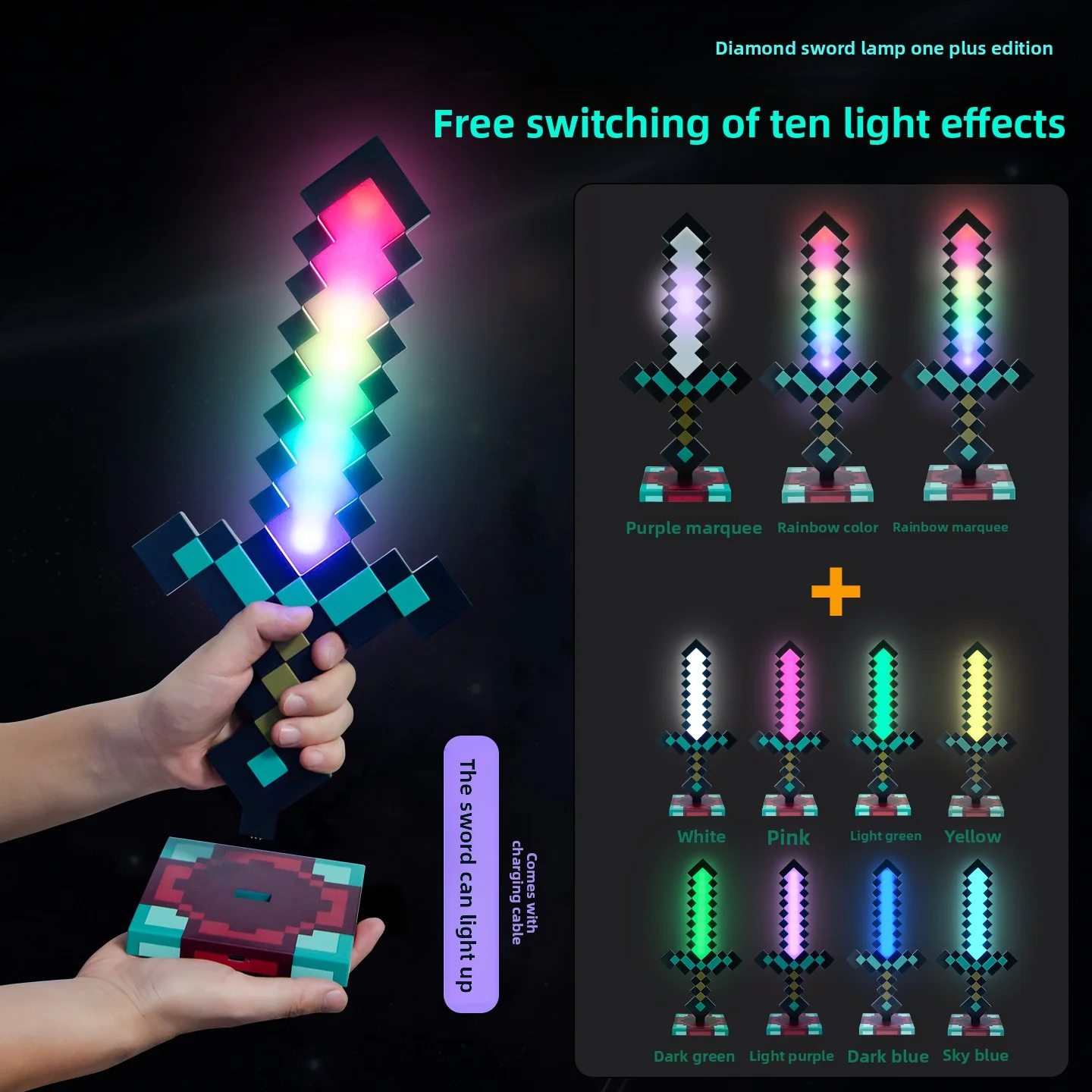 Minecraft Diamond Sword LED Ni - Lighting Decor Minecraft recension och pris