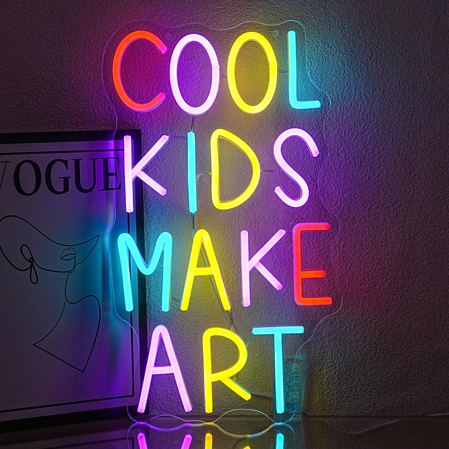 Cool Kids Make Art Neon Sign U - Led Lighting Wall Decor recension och pris