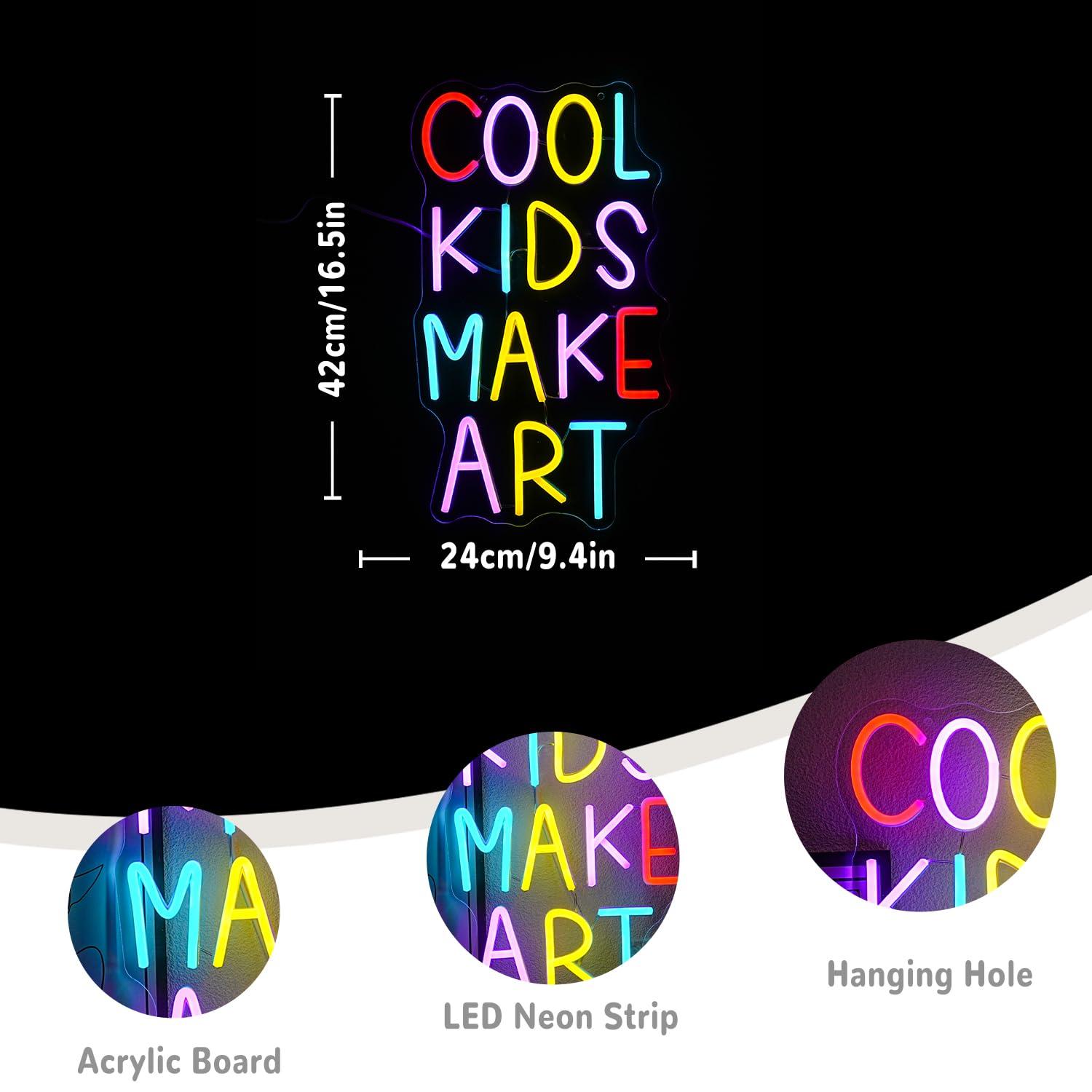 Cool Kids Make Art Neon Sign U - Led Lighting Wall Decor recension och pris