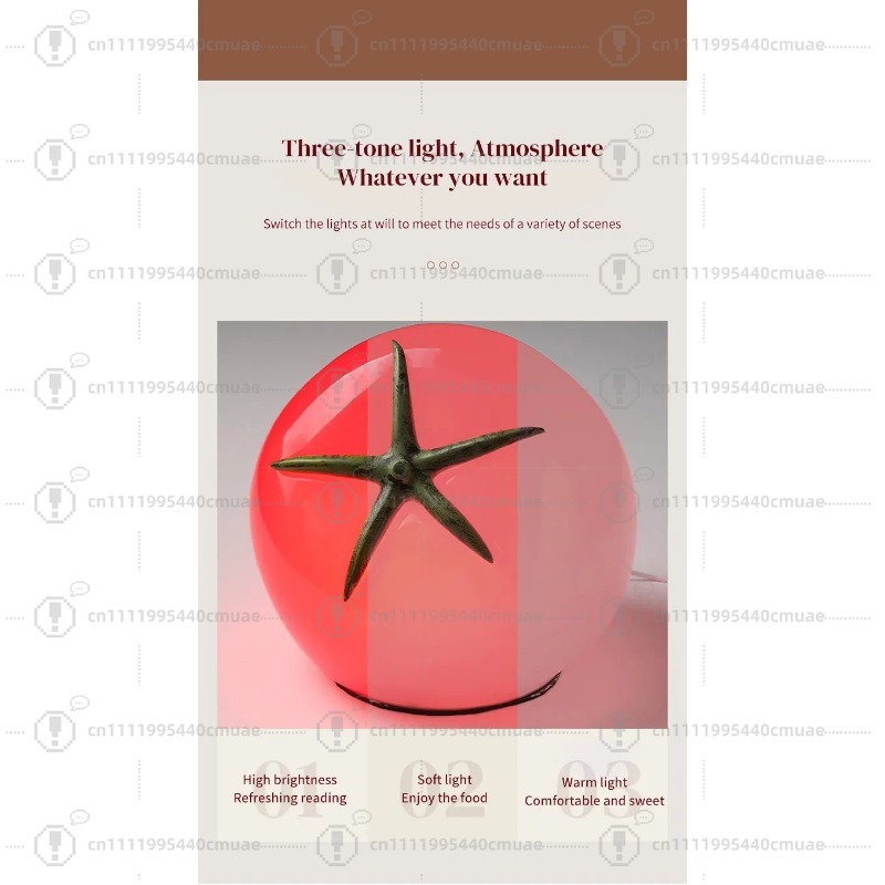 New listing AC plug fruit tabl - Unique Lighting Decor recension och pris