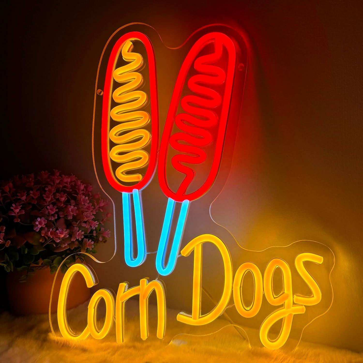 Corn Dog Neon Sign Snack USB D - Led Lighting Wall Decor recension och pris