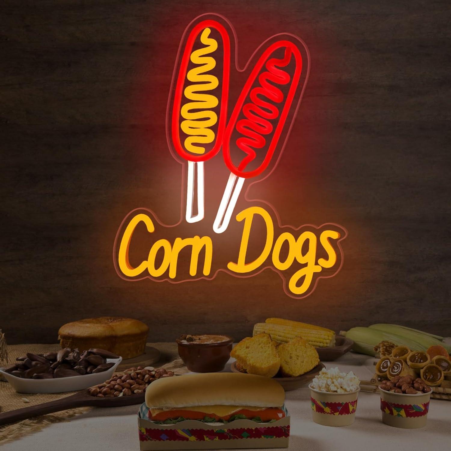 Corn Dog Neon Sign Snack USB D - Led Lighting Wall Decor recension och pris