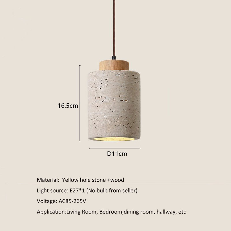 Natural Yellow Cave Stone Pend - Japanese Lighting Decor recension och pris